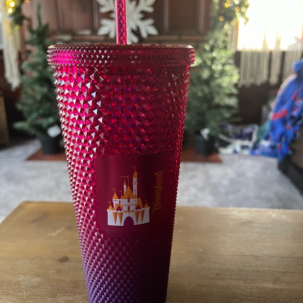 Starbucks, Disneyland studded Holiday cold cup. Disneyland, Starbucks, cold cup.